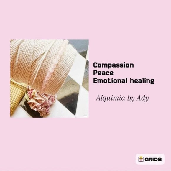 Pink Quartz gold flower charm beaded handmade boho ring band - Picture 7 of 8